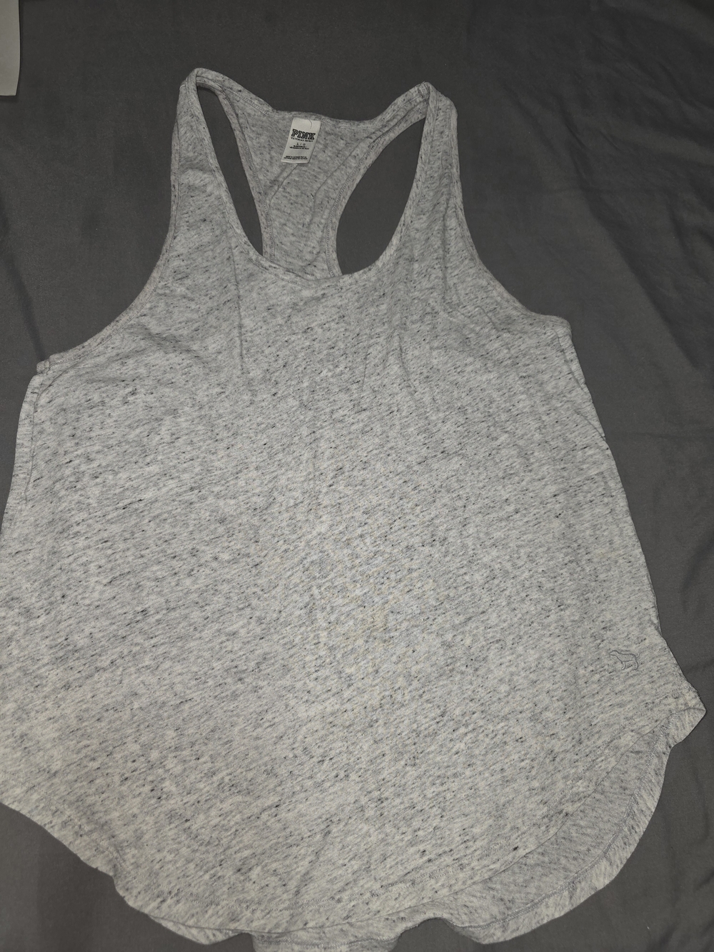 PINK Victoria's Secret Heather Gray Racerback Tank